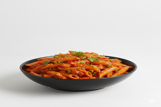 SPICY RED SCHEZWAN CHICKEN PASTA